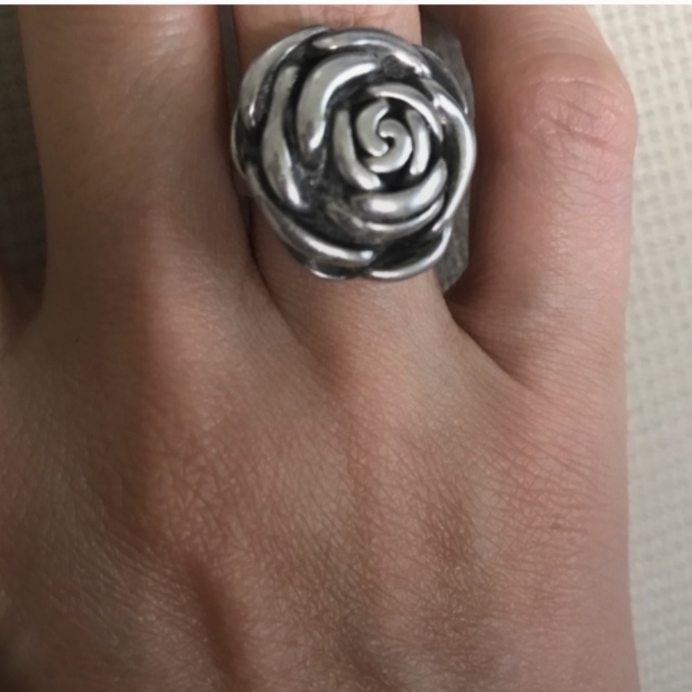 Silver Rose Ring - image 1